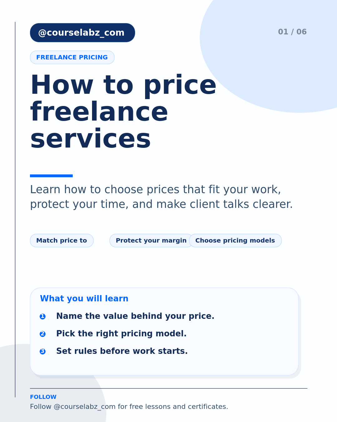 Un guide pratique pour tarifer des services freelance social slide 1