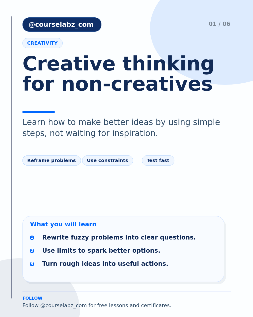 Creativity techniques for people who don’t call themselves creative social slide 1