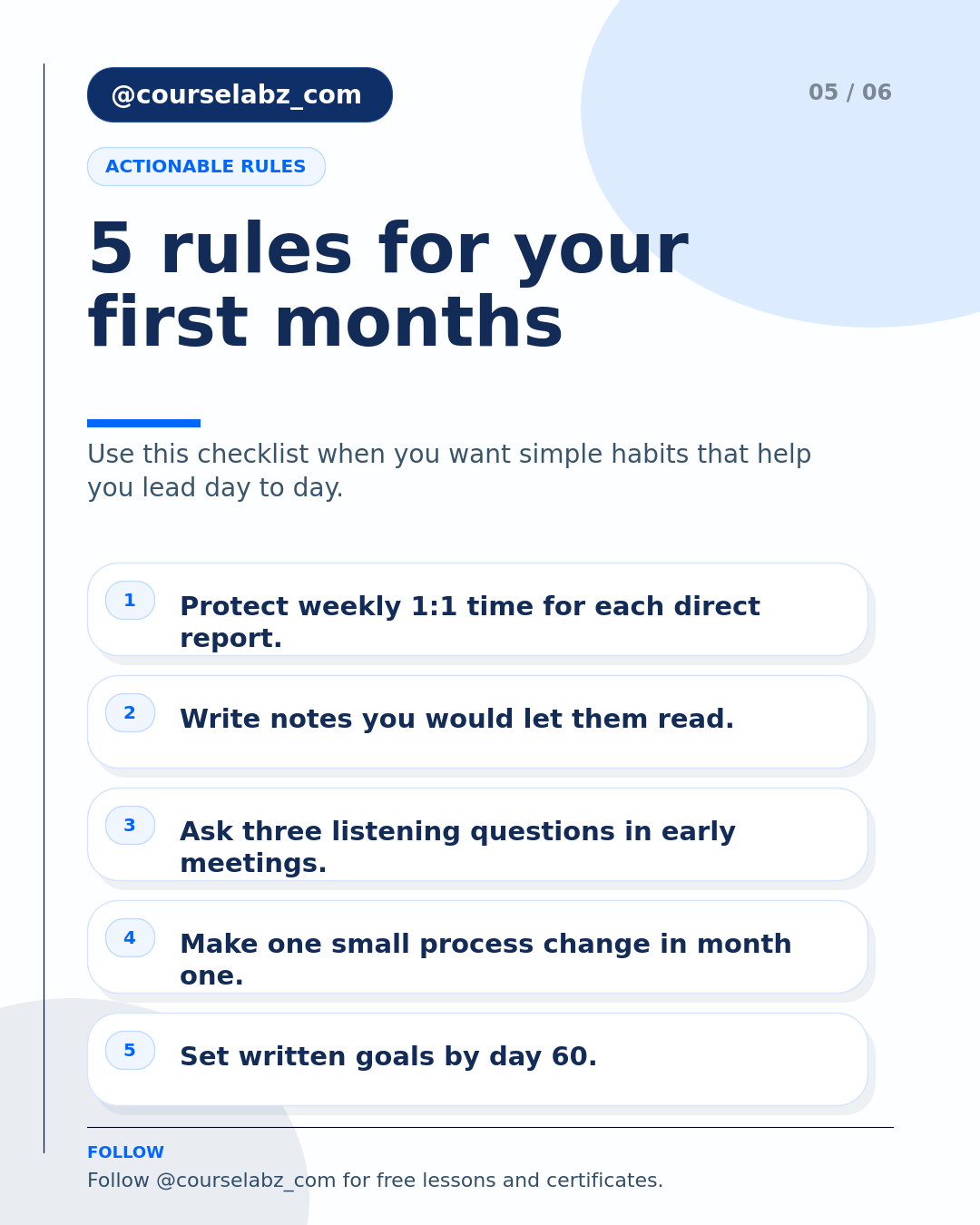 From IC to first-time manager: the messy first 90 days social slide 5