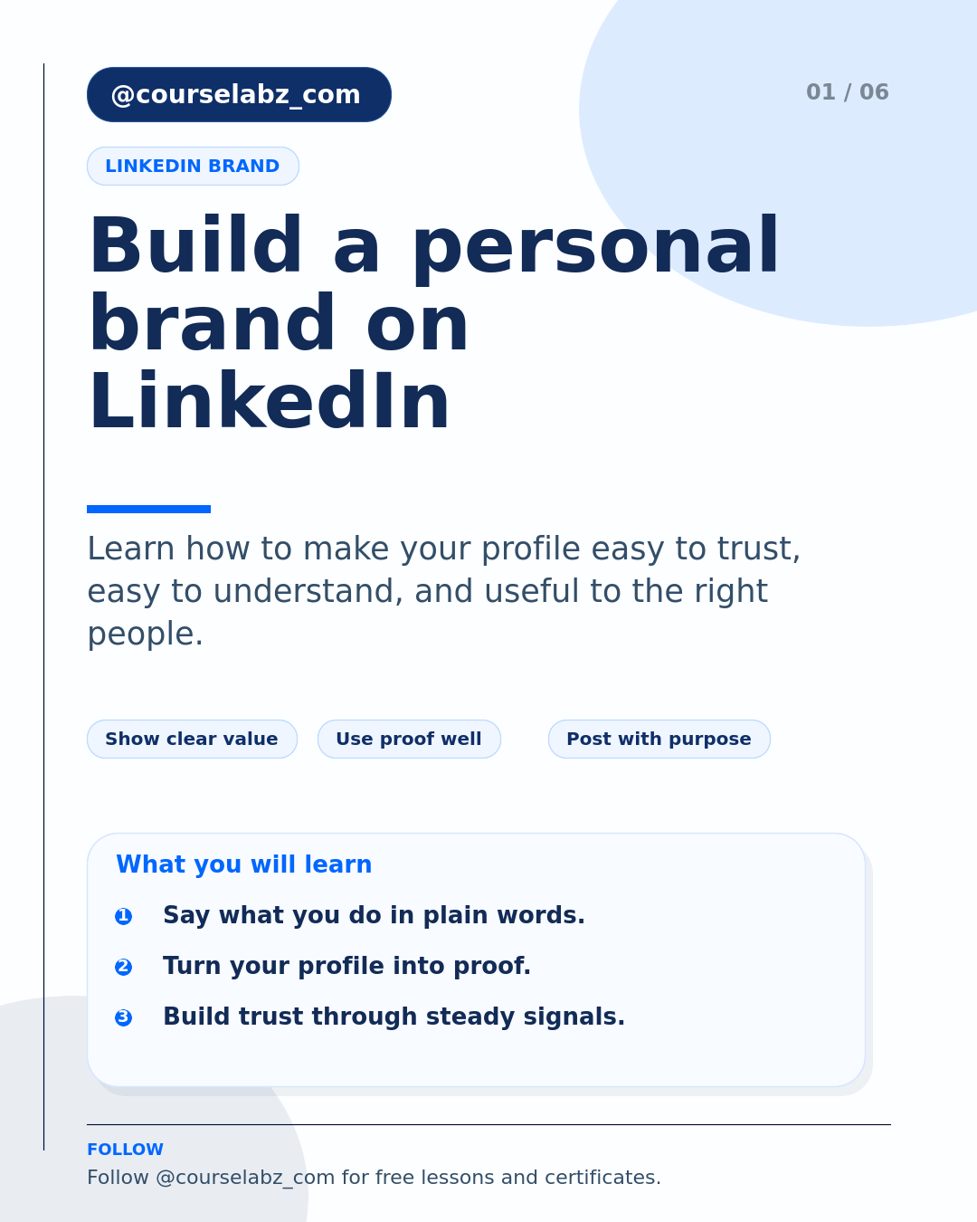 Comment construire une marque personnelle sur LinkedIn social slide 1