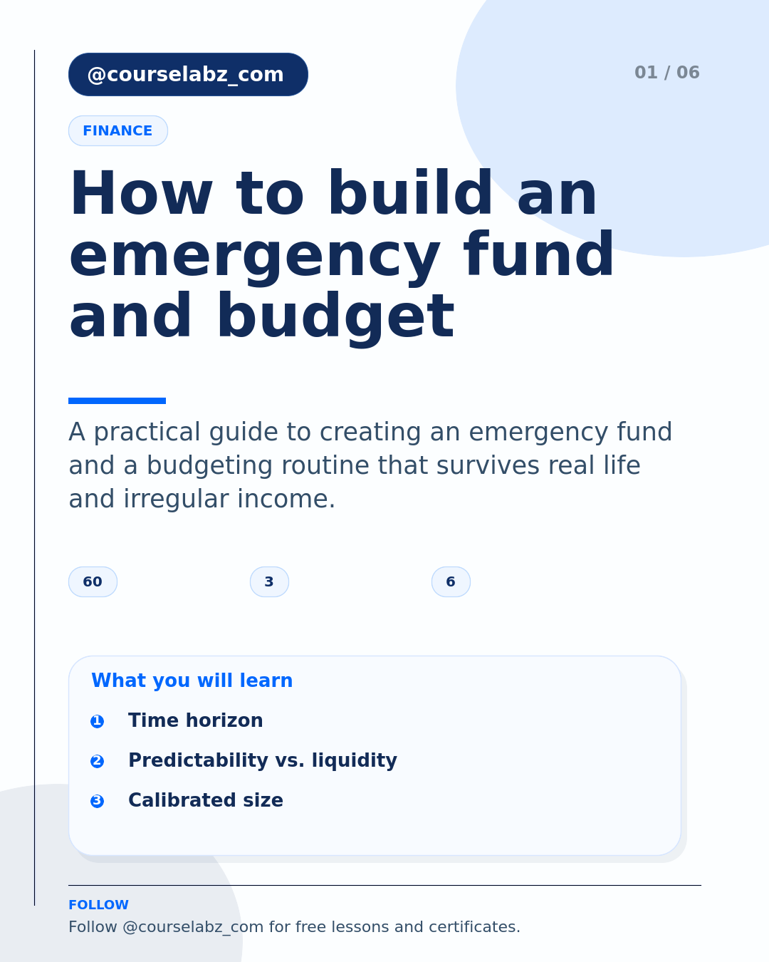 How to build an emergency fund and budget smarter social slide 1