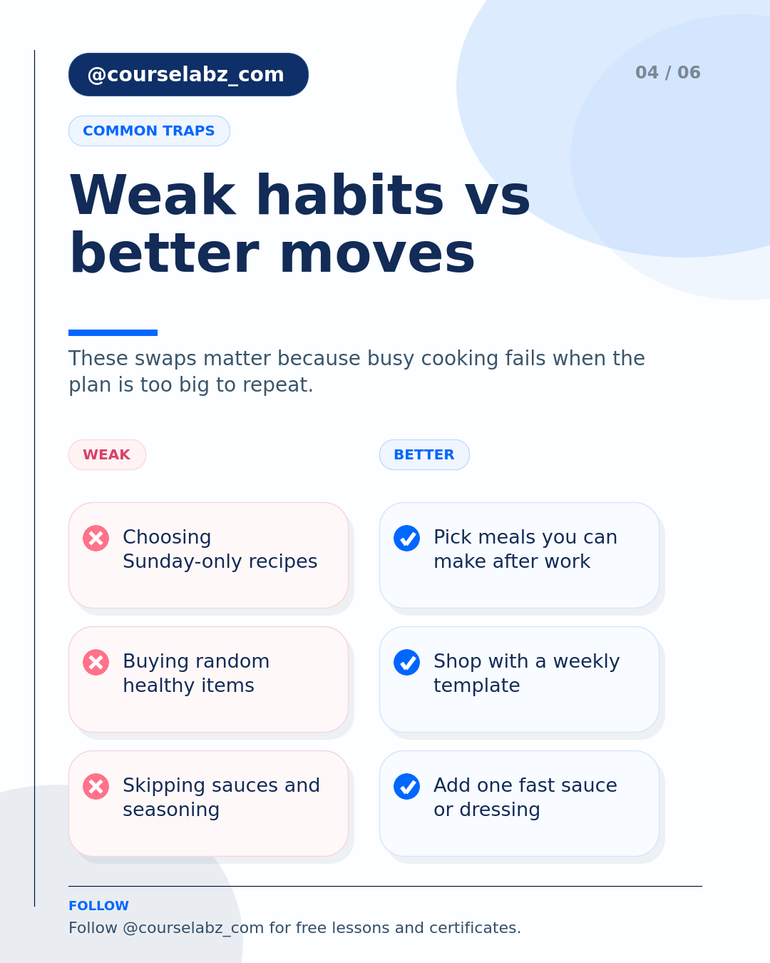 How to cook healthy meals on a busy schedule social slide 4