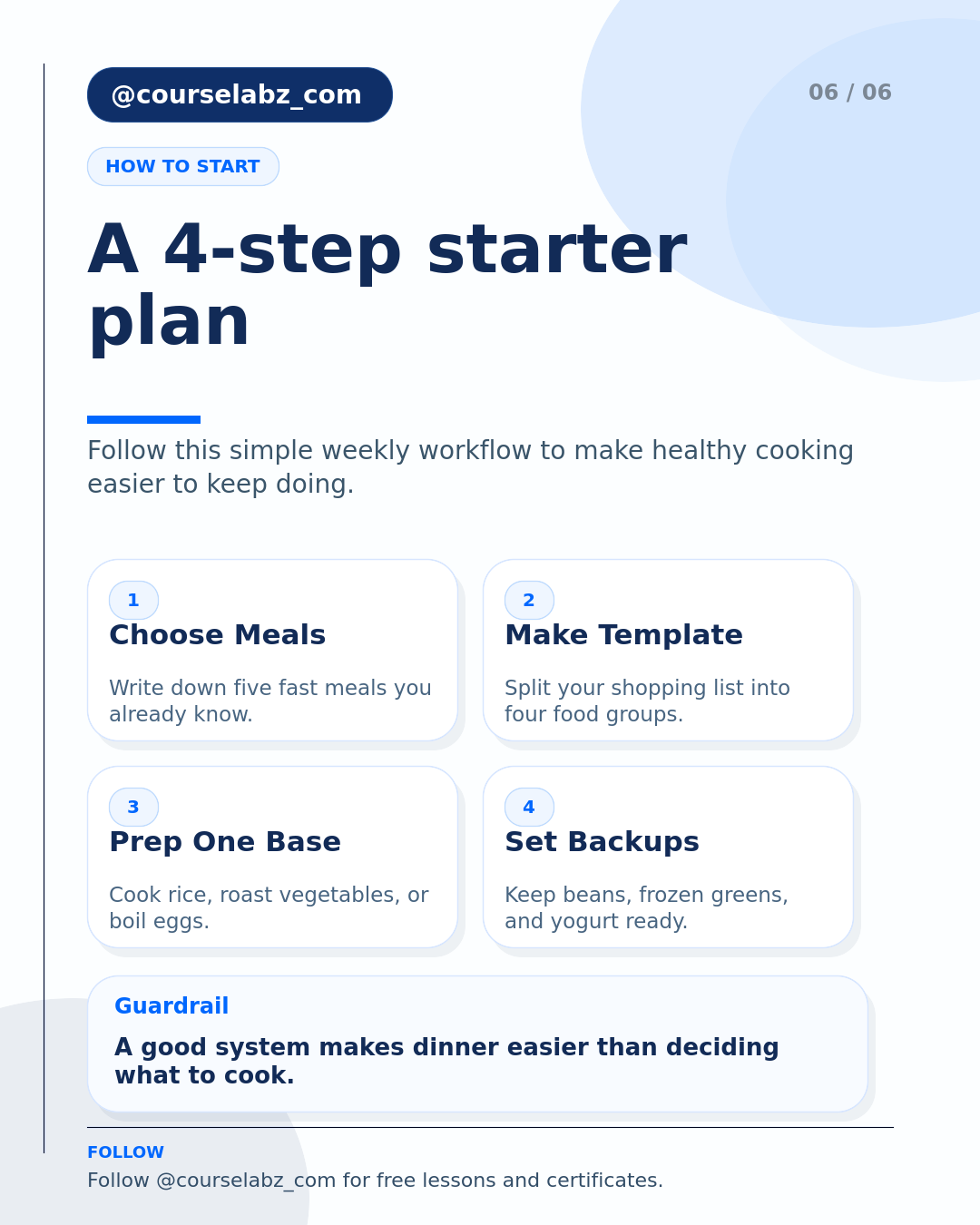How to cook healthy meals on a busy schedule social slide 6