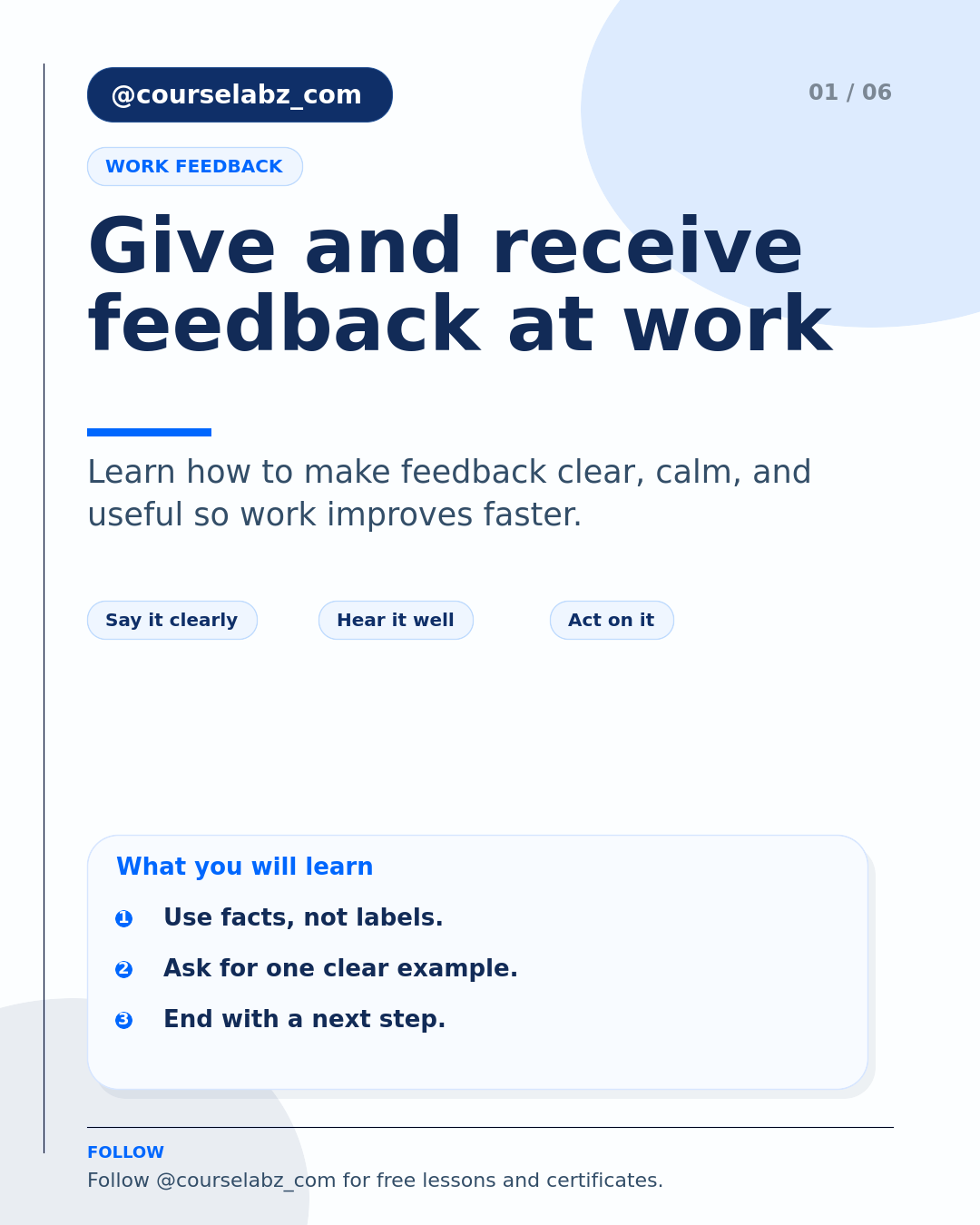 How to give and receive feedback at work social slide 1