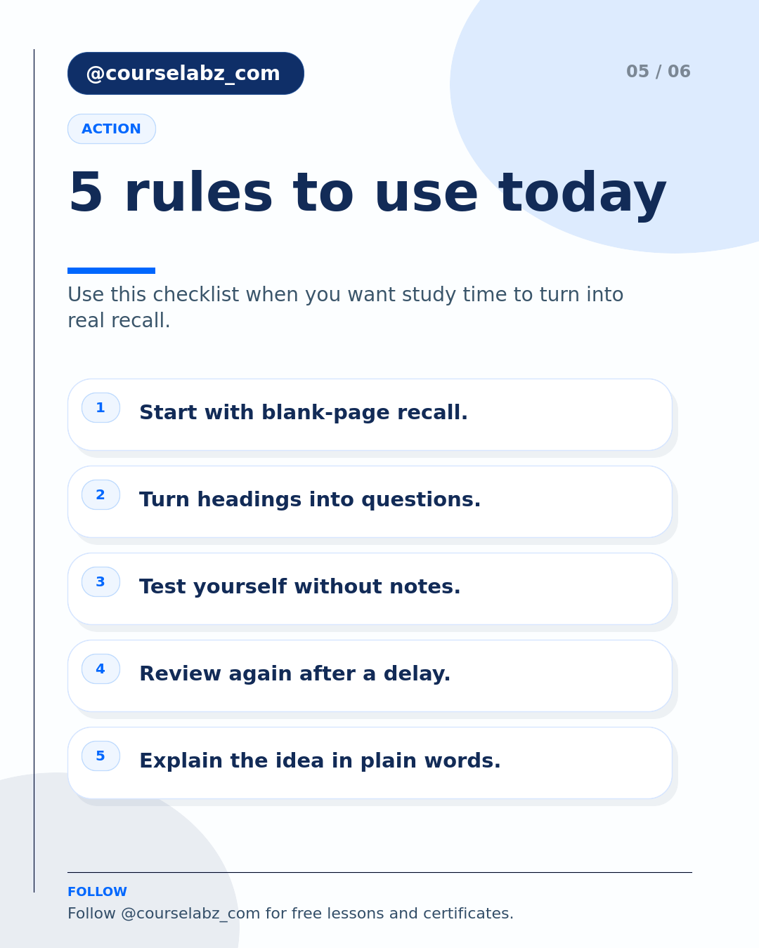 كيف تتعلم أي شيء بشكل أسرع باستخدام أساليب قائمة على الأدلة social slide 5