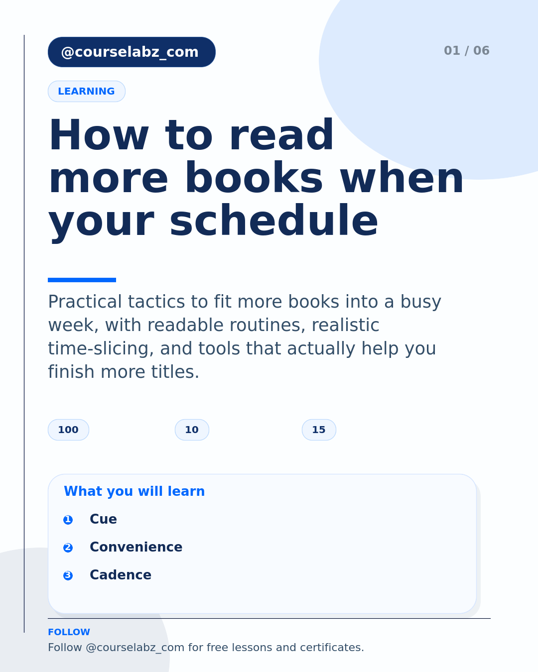 How to read more books when your schedule is full social slide 1