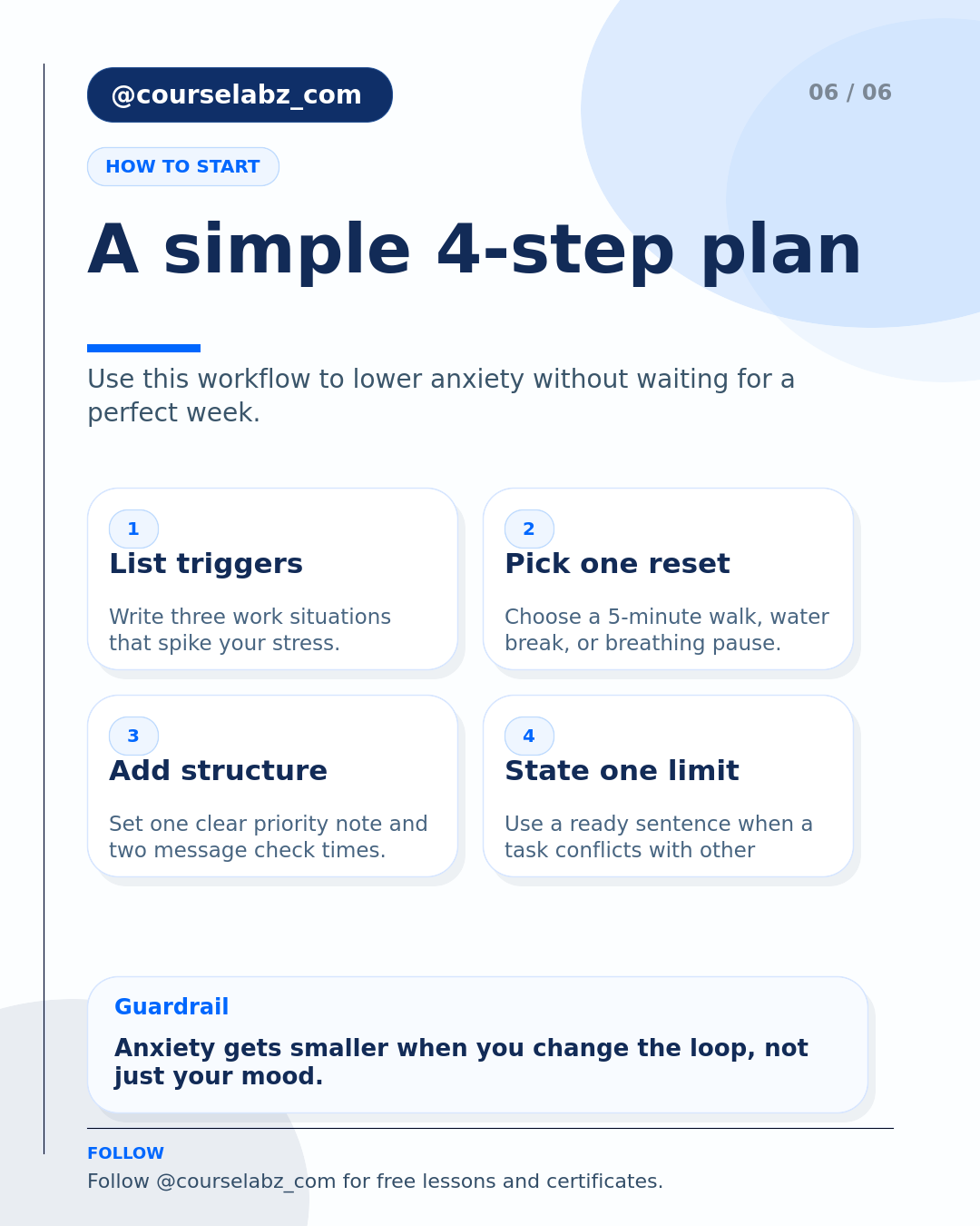 إدارة القلق في العمل، موضحة social slide 6