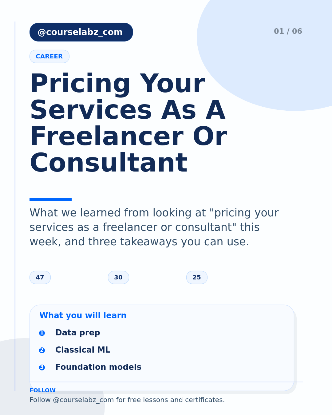 Pricing Your Services as a Freelancer or Consultant social slide 1