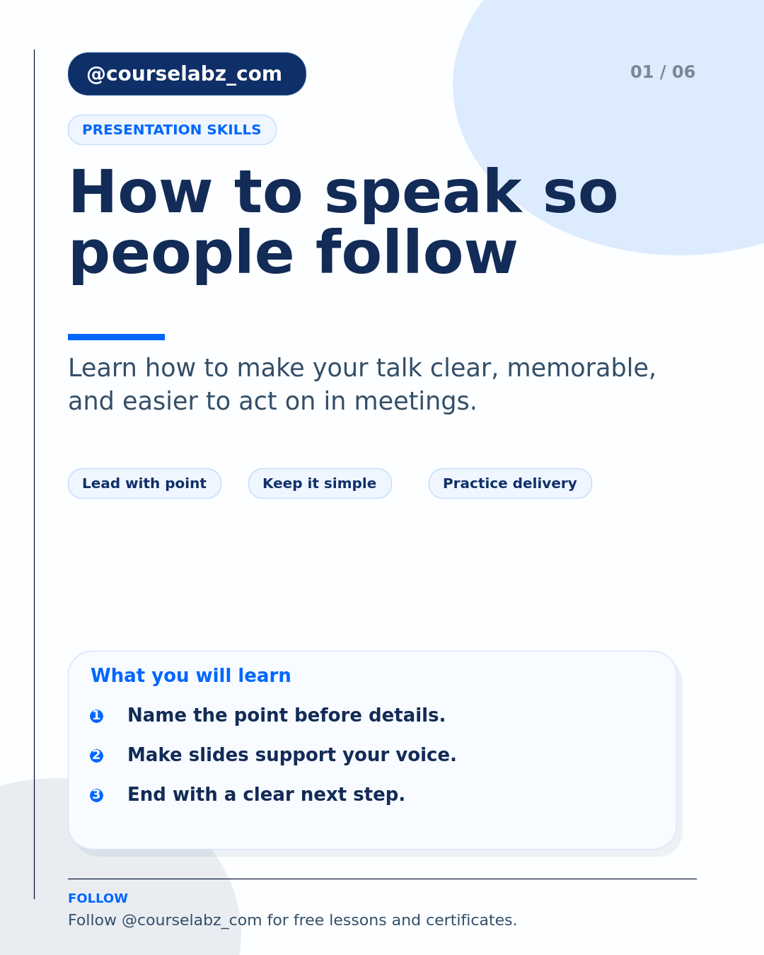 مهارات التحدث أمام الجمهور والعرض التقديمي، موضحة social slide 1