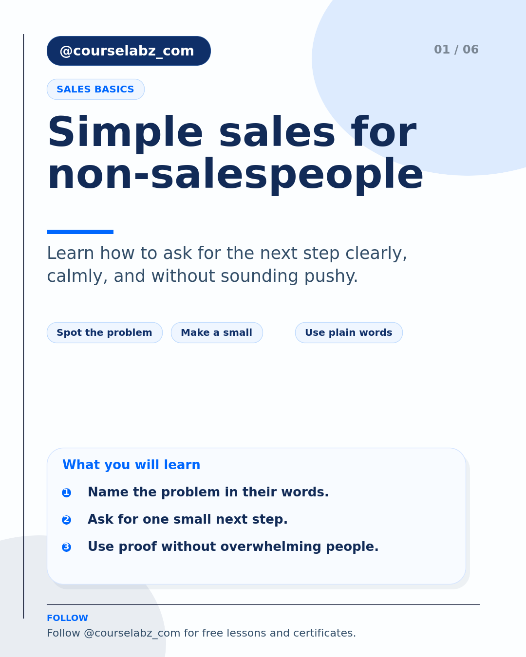 Des ventes simples pour les non-commerciaux : un guide pratique social slide 1