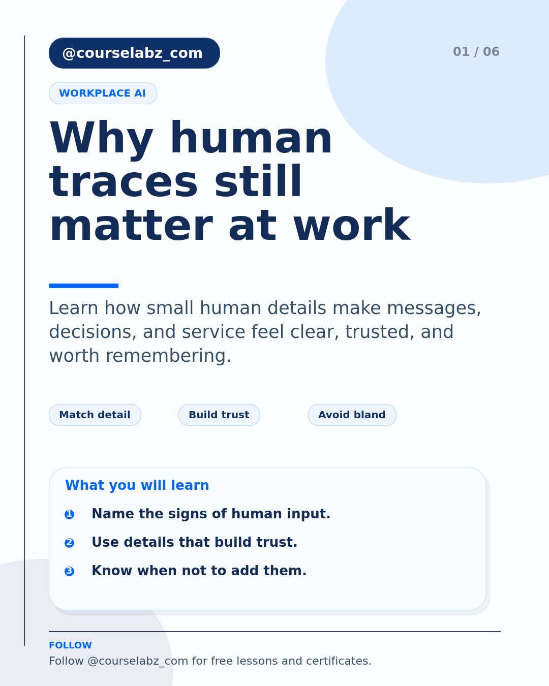 Traces of Humanity: why human signals still matter at work social slide 1