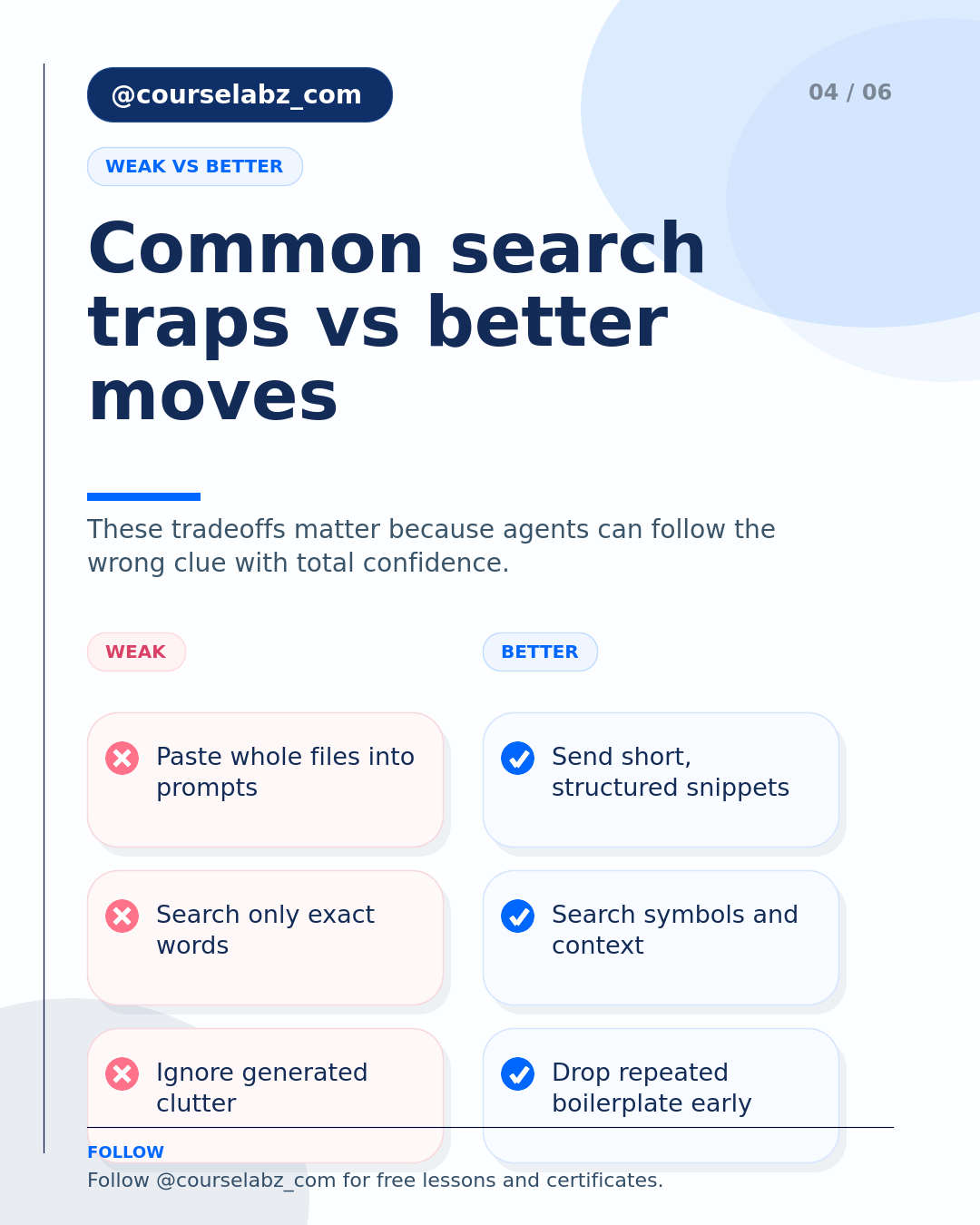 Why token-efficient code search matters for AI agents social slide 4